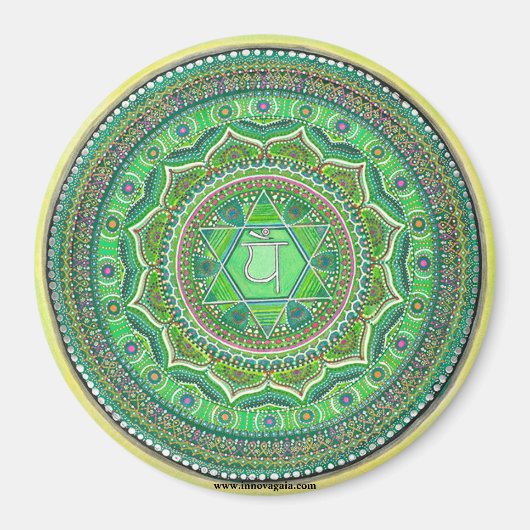 Heart Chakra Mandala Magnets Magnet (Vorne)