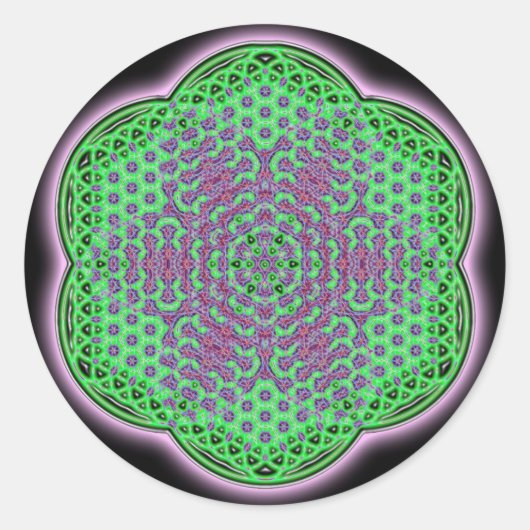 Heart Chakra Runder Aufkleber (Vorderseite)