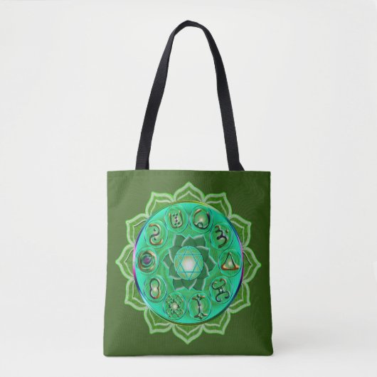 Heart Chakra Tote Bag Tasche (Vorderseite)