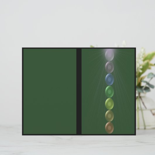 Heart Chakra Tri Fold Broschüre Flyer (Stehend Vorderseite)