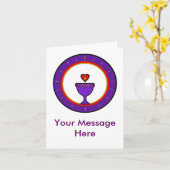 Heart Chalice Card Personalize Karte (Gelbe Blume)