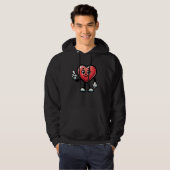 Heart Character With Cartoon Eyes And Smiling Face Hoodie (Vorne ganz)