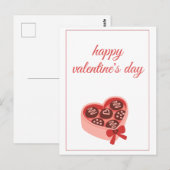 Heart Chocolate Box Sweet Valentine’s Day Postkarte (Vorne/Hinten)