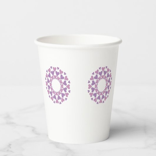 Heart Circles Pappbecher (Rückseite)