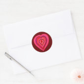 Heart Classic Round Sticker (Umschlag)