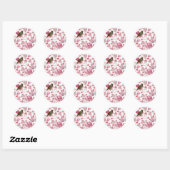 Heart Classic Round Stickers (Blatt)