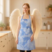 Heart Cloud Sky Foto Texture Pastel Blau & Weiß Schürze