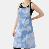 Heart Cloud Sky Foto Texture Pastel Blau & Weiß Schürze (InSitu)