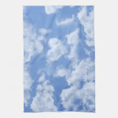 Heart Cloud Sky Niedlich Fun Moderner blauer Indiv Geschirrtuch (Vertikal)