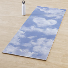 Heart Cloud Sky Niedlich Fun Moderner blauer Indiv Yogamatte