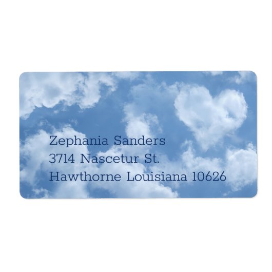 Heart Cloud Sky Niedlich Modern Blue Custom Weddin (Vorne)