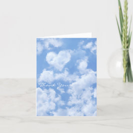Heart Cloud Sky Niedlich Modern Blue Custom Weddin Feiertagskarte