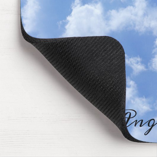Heart Cloud Sky Niedlich Modern Blue Custom Weddin Mousepad (Ecke)