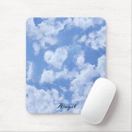 Heart Cloud Sky Niedlich Modern Blue Custom Weddin Mousepad