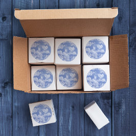 Heart Cloud Sky Niedlich Modern Blue Custom Weddin Runder Aufkleber