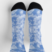 Heart Cloud Sky Niedlich Modern Blue Custom Weddin Socken (Oben)