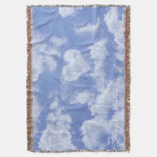 Heart Cloud Sky Niedlich Modern Love Light Blue Gi Decke (Vorderseite Vertikal)