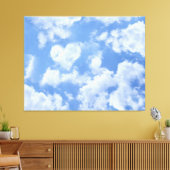 Heart Cloud Sky Niedlich Modern Love Light Blue Gi Leinwanddruck (Insitu (Wohnzimmer))