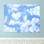 Heart Cloud Sky Niedlich Modern Love Light Blue Gi Leinwanddruck (Insitu (Holzboden))