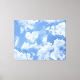 Heart Cloud Sky Niedlich Modern Love Light Blue Gi Leinwanddruck