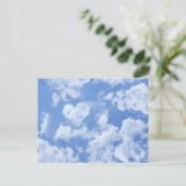 Heart Cloud Sky Niedlich Modern Love Light Blue Gi Postkarte (Stehend Vorderseite)