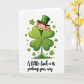 Heart Clover Luck Scene Card Karte (Gelbe Blume)