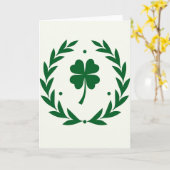 Heart Clover Wreath Luck Card Karte (Gelbe Blume)