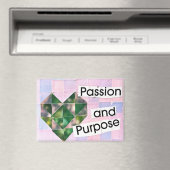 Heart Collage Art Pink Purple Boho Romantic Magnet (In Situ (Geschirrspüler))