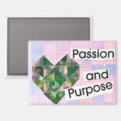 Heart Collage Art Pink Purple Boho Romantic Magnet (Vorderseite/Rückseite)