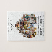 Heart Collage Fotos Familienjubiläum Ansammlung Puzzle (Horizontal)