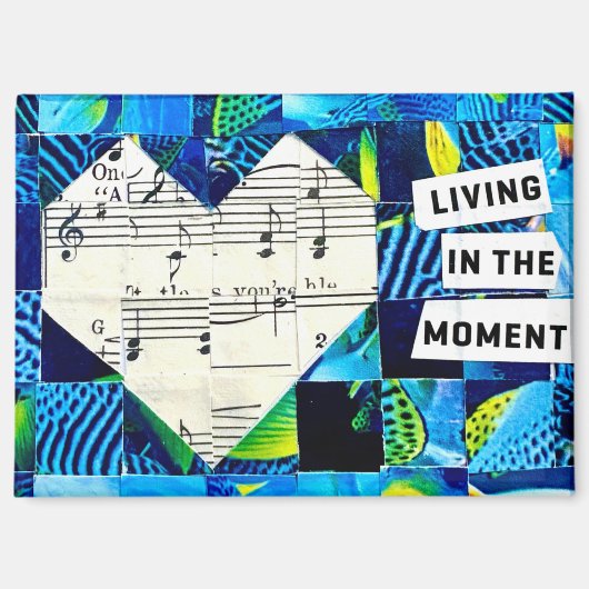 Heart Collage Wall Art Music Abstract Decor Magnet (Vorderseite)
