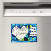 Heart Collage Wall Art Music Abstract Decor Magnet (In Situ (Geschirrspüler))