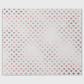 Heart Confetti Gold Foxier Weißrosa Rose Linde Geschenkpapier (Flach)