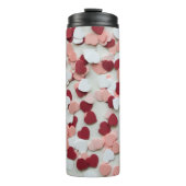 Heart Confetti Pattern – Cute Romantic Celebration Thermosbecher (Vorderseite)