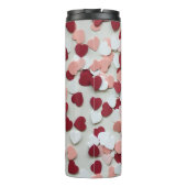 Heart Confetti Pattern – Cute Romantic Celebration Thermosbecher (Rückseite)