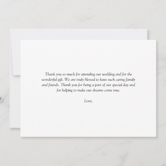 Heart Connection Wedding Foto Dankeskarte (Rückseite)