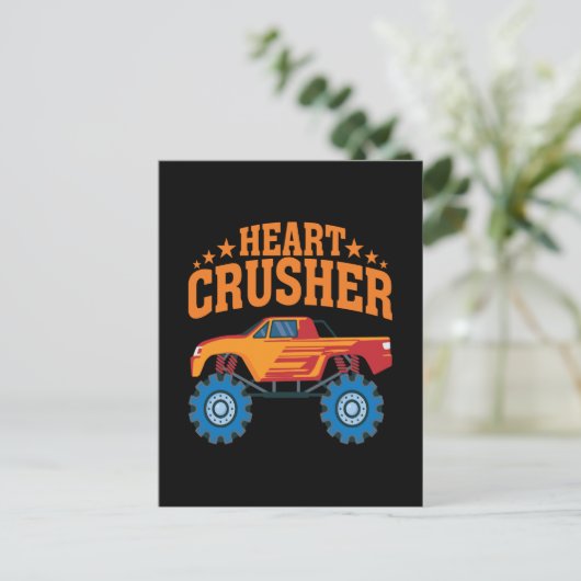 Heart Crusher Valentine Feiertagspostkarte (Stehend Vorderseite)