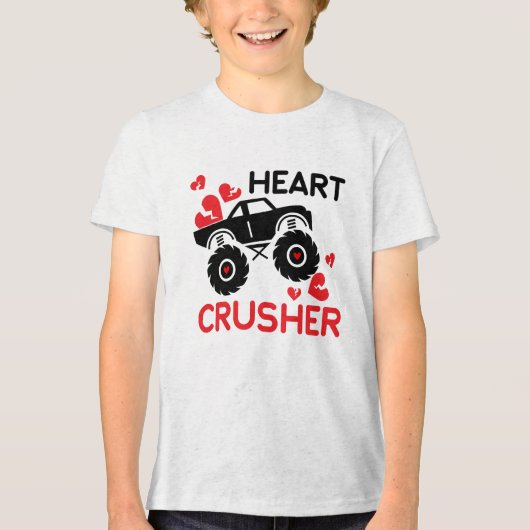 Heart Crusher Valentine's Day Tri-Blend Shirt (Vorderseite)