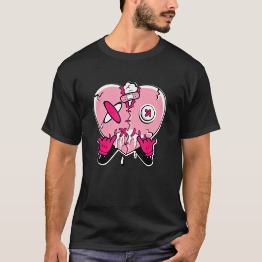 Heart Crying Low Triple Pink T-Shirt (Vorderseite)