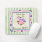 Heart Cupcake Trio Life ist Kurz - Maus Pad Mousepad (Mit Mouse)