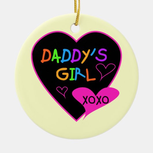 Heart Daddy's Girl T Shirts and Gifts Keramik Ornament (Vorne)
