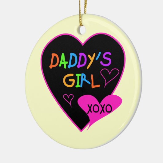 Heart Daddy's Girl T Shirts and Gifts Keramik Ornament (Links)