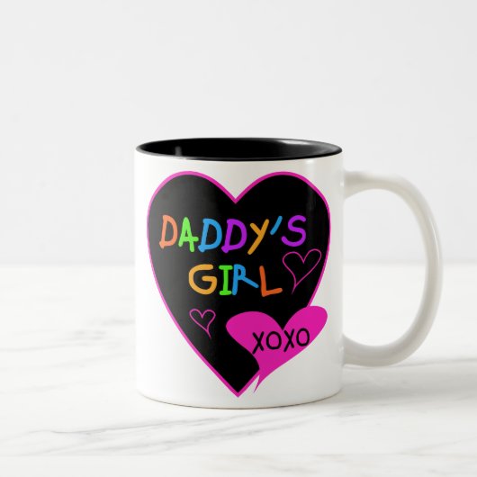 Heart Daddy's Girl T Shirts and Gifts Zweifarbige Tasse (Rechts)