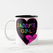 Heart Daddy's Girl T Shirts and Gifts Zweifarbige Tasse (Links)