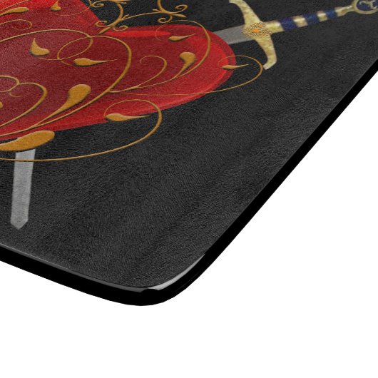 Heart & Daggers Cutting Board Schneidebrett (Ecke)