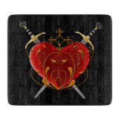 Heart & Daggers Cutting Board Schneidebrett (Vorderseite)