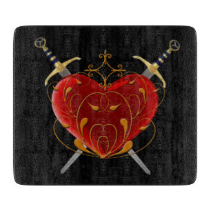 Heart & Daggers Cutting Board Schneidebrett