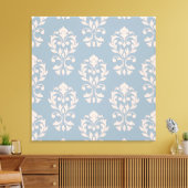 Heart Damask Big Ptn II Rosa auf blau Leinwanddruck (Insitu (Wohnzimmer))