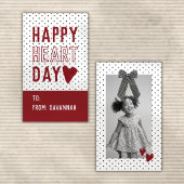 Heart Day Polka Dot Valentines Classroom Card Mitteilungskarte