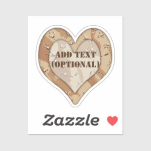 Heart Desert Camouflage Aufkleber